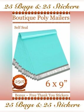 25ct ~ 6x9”~Poly Mailer Bags 🧶🆕🧶
25ct ⭐️Free Thank You Stickers